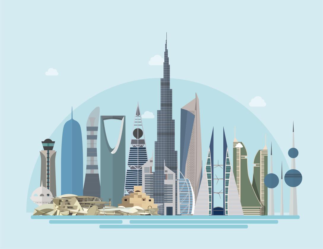 Gulf Cooperation Council countries' landmark builings