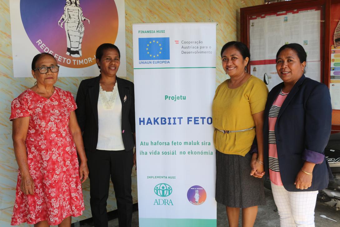 ADRA Timor-Leste, under Hakbiit Feto Project, signed the Agreement with Four Women Focused CSOs to Implement a Farmer Field and Climate School Programme in Four Municipalities
