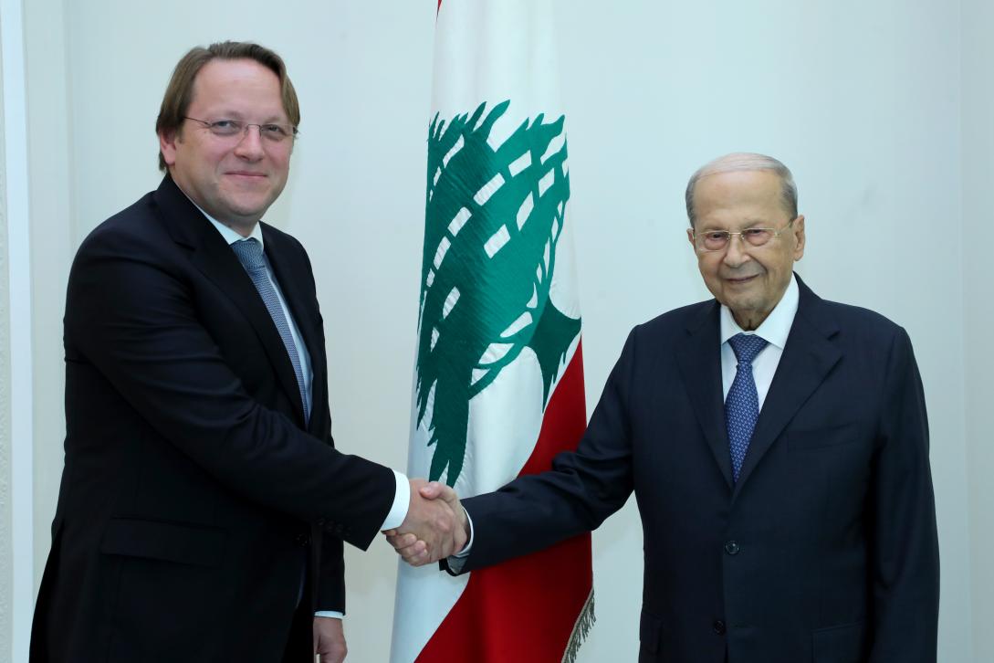 Commissioner with President Aoun