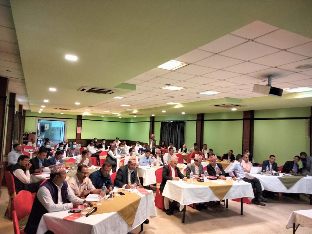 Participants at the sixth provincial consultations on the framework of 'Nepal Trade Integration Strategy 2022 in Gandaki province on 14 August, 2022'