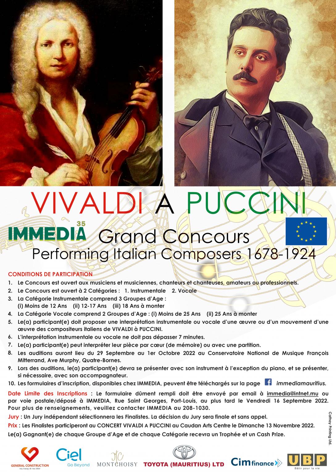 Poster du Grand Concours Vivaldi A Puccini