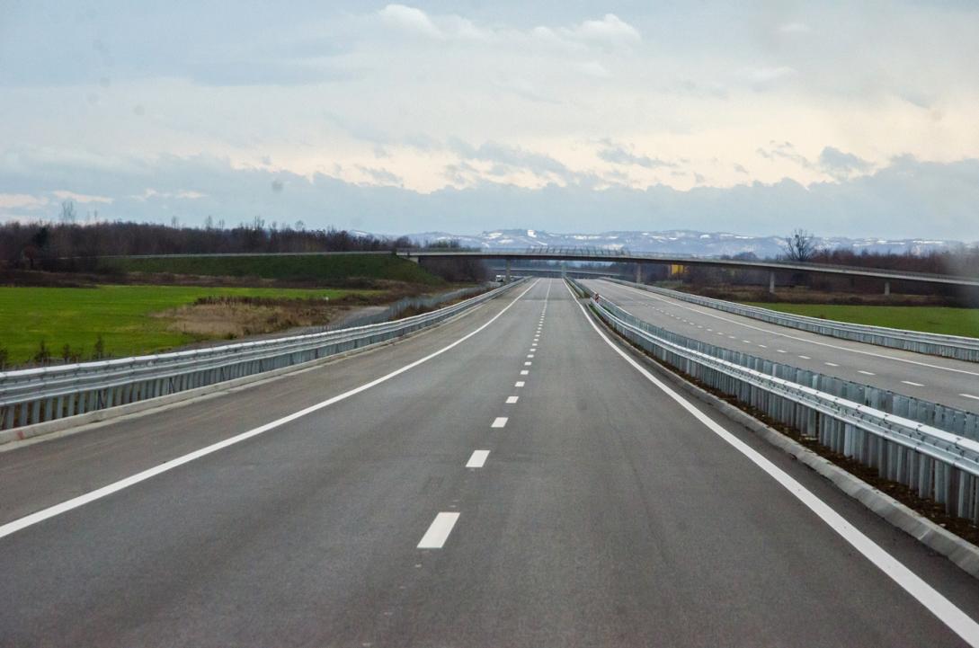 Newly built motorway section in Bosnia and Herzegovina