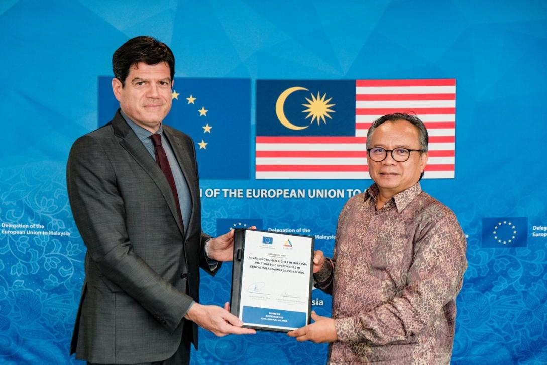 EU Malaysia SUHAKAM signing grant award 2022