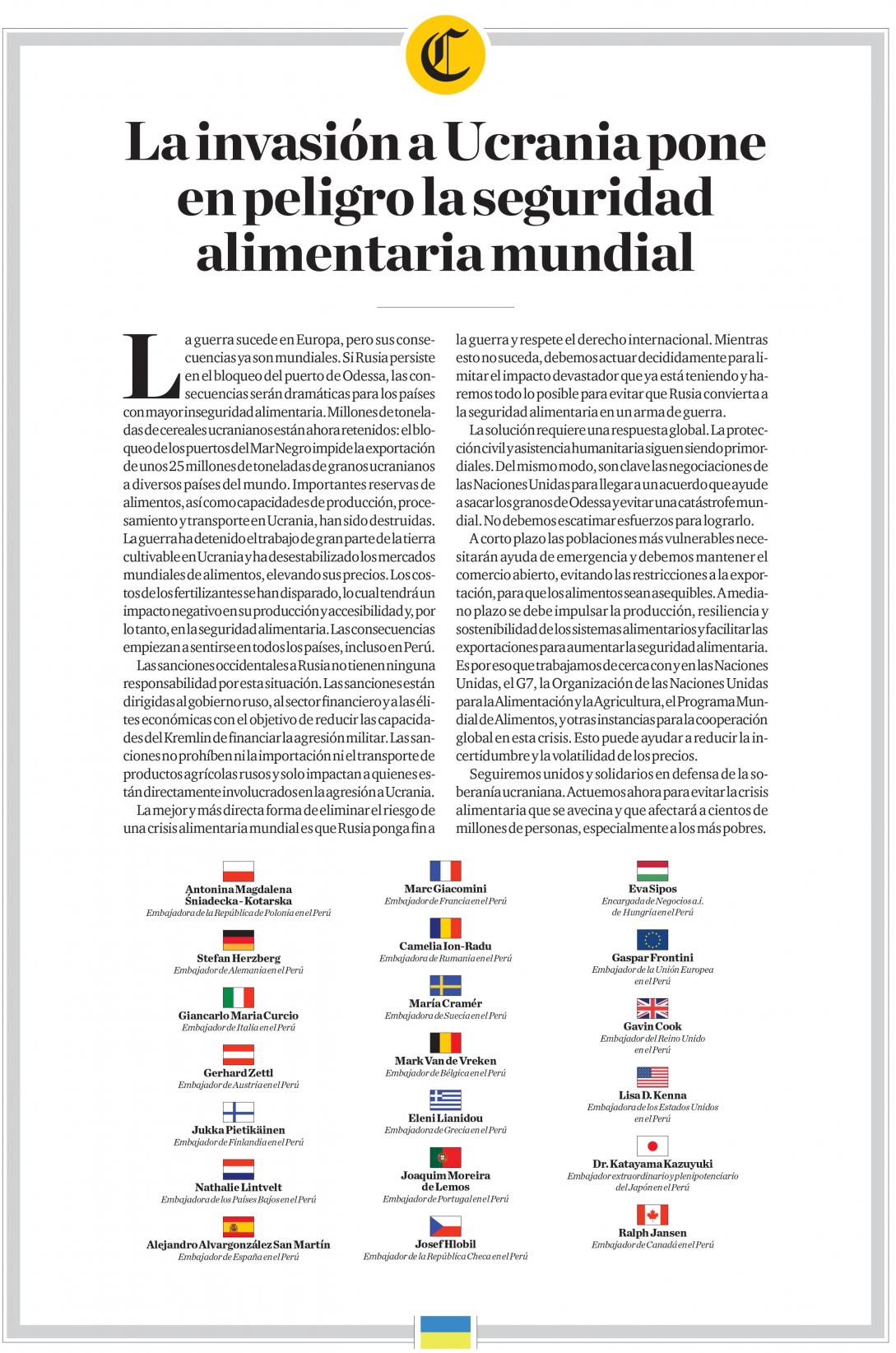 Artículo publicado en el Comercio Peru
