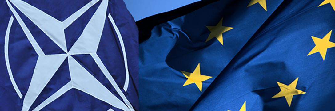EU NATO flags