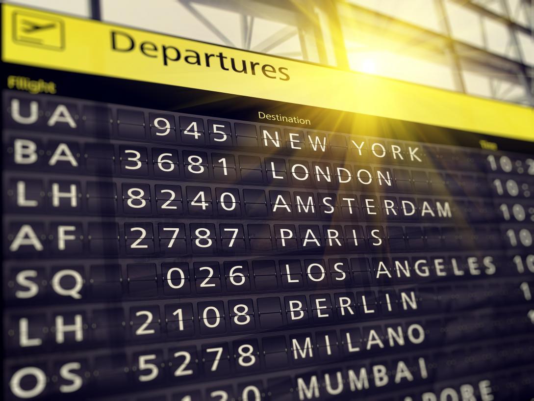 Flight departures board (iStock)