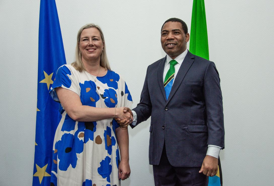 EU Commissioner Urpilainen and Tanzania Finance Minister Nchemba