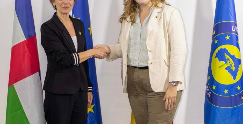 EUAM RCA Head of Mission with the First Secretary for Security Affairs at the Embassy of the Federal