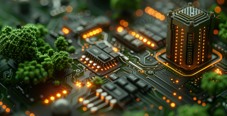 Simulated map of AI factories