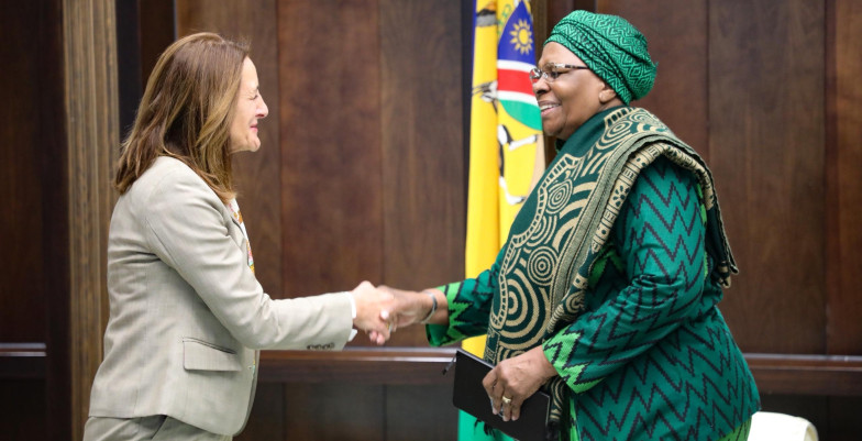 H.E. Ana Beatriz Martins with President H.E. Netumbo Nandi-Ndaitwah