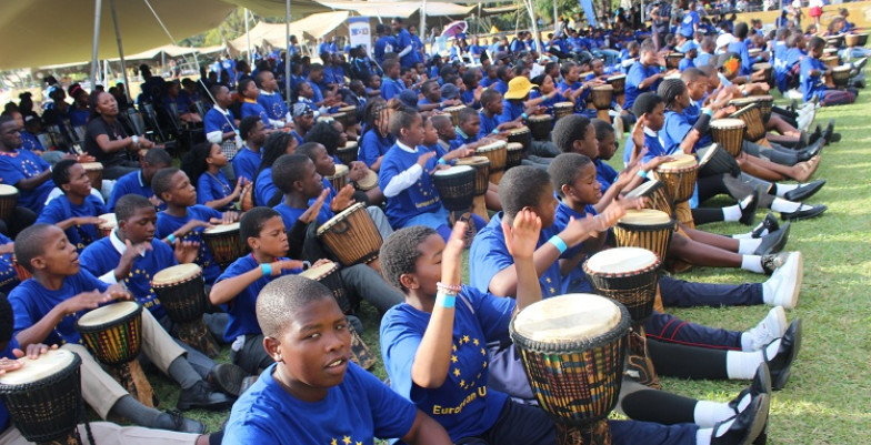 Drumming at EU Bushfire Schools Festival 2026