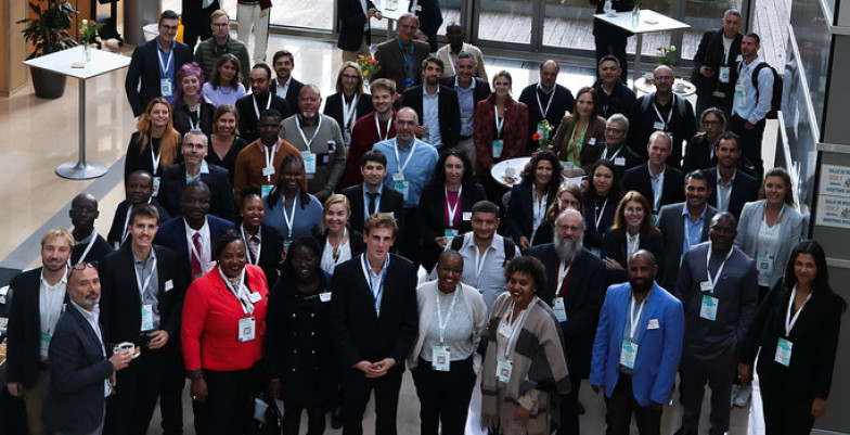 Researchers at a meeting at Strathmore