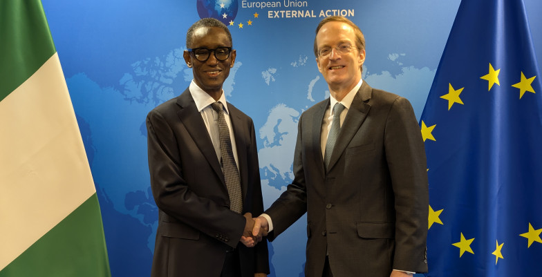 Nigeria’s National Security Adviser Nuhu Ribadu Nige, EEAS Deputy Secretary-General Charles Fries