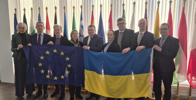 Ambassadors with flags