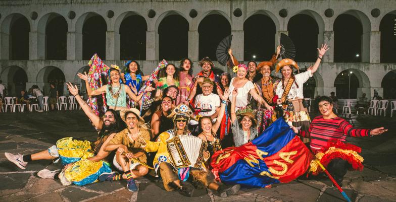 Erik Martins de Albuquerque with the group Tá Na Rua