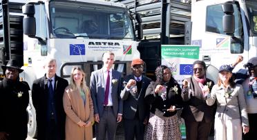 EU handovers trucks Nam Govt