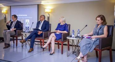 Panel d'échanges au déjeuner d'affaires de l'UE à la DRC Mining Week
