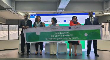 Speakers with banner