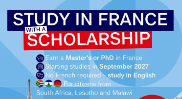 Poster for France-South Africa Scholarship Programme