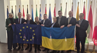 Ambassadors with flags