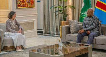 Echanges entre la Commissaire Hadja Lahbib et le Président Thisekedi