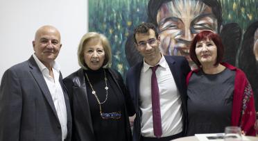 H.E. Haifa Najjar, Minister of Culture together with Hasan and Ica Wahbeh and EU Ambassador Chatzisavas