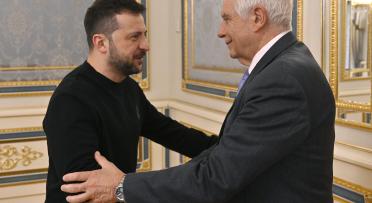 A meeting between the President of Ukraine Zelenskyy and the EU's High Representative Borrell