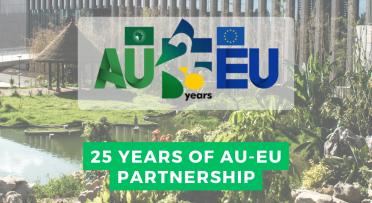 Banner for EU AU 25th Anniversary.