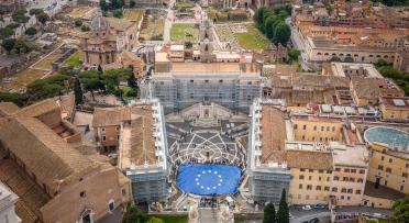 EU flag in Rome