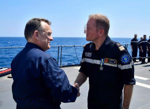 EUNAVFOR ASPIDES medal: French frigate