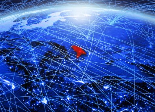 Globe concept image with Moldova highlighted.