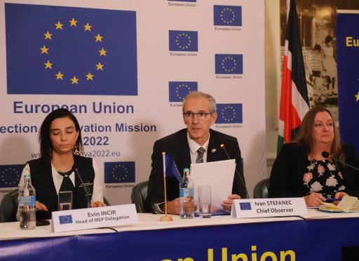EU election observers press conference 11 August, Nairobi