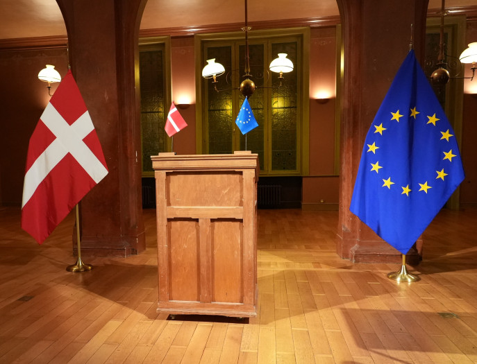 Denmark and EU flags