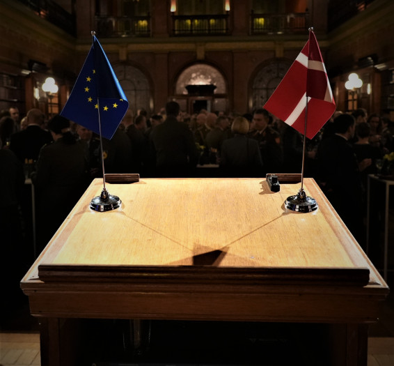 Denmark and EU flags
