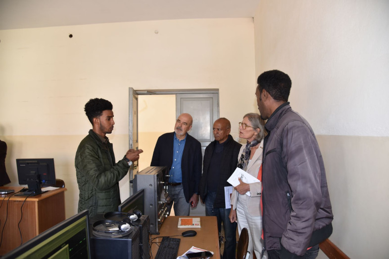 Staff work together hand in hand to preserve and digitalise the past historical archives in Eritrea