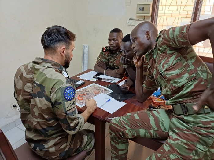 Soladiers taking part in EU Training in Benin as part of EU SDI Gulf of Guinea