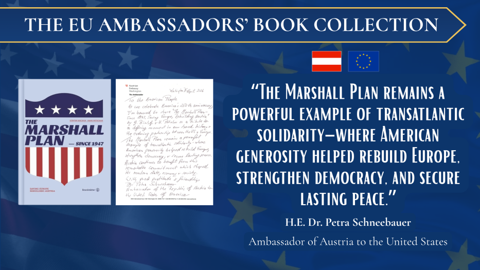 Book cover and letter from Austrian Ambassador to US
