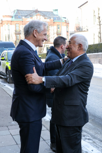 President of the European Council Antonio Costa and Norwegian Prime Minister Jonas Gahr Støre