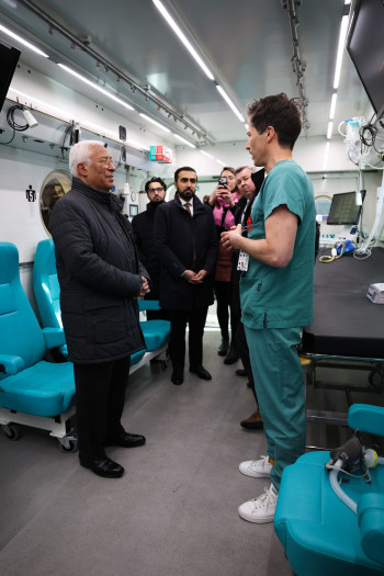 President of the European Council Antonio Costa at Oslo University Hospital