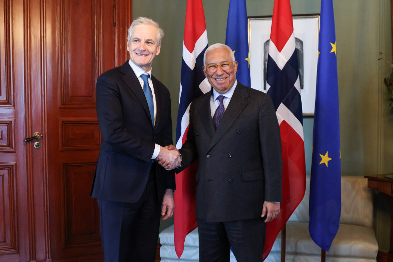 President of the European Council Antonio Costa and Norwegian Prime Minister Jonas Gahr Støre