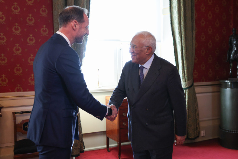 President of the European Council Antonio Costa and Crown Prince Regent Haakon