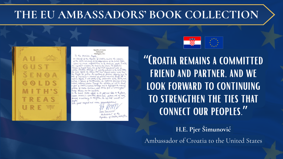 Book cover and letter from Croatian Ambassador to US