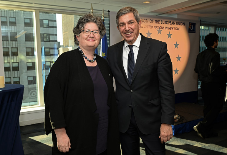 UN USG Elinor Hammarskjöld and EU Amb Stavros Lambrinidis