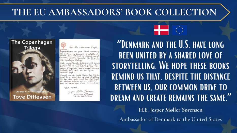 Book cover and letter from Danish Ambassador to US