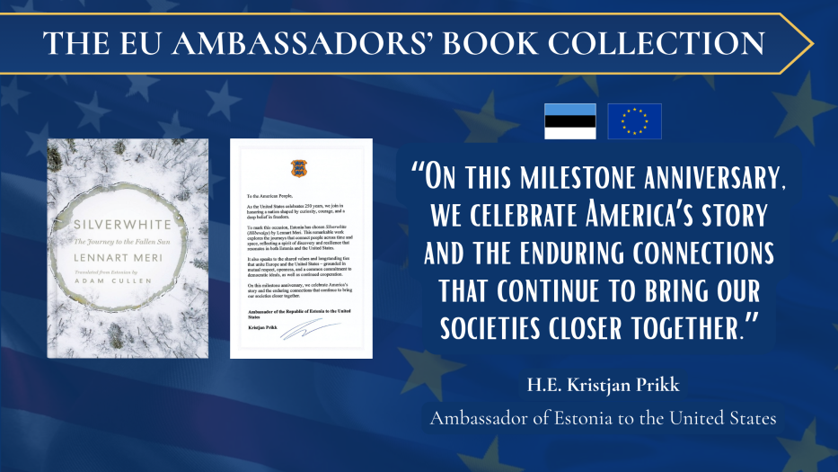 Book cover and letter from Estonian Ambassador to US