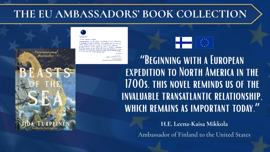 Book cover and letter from Finnish Ambassador to US