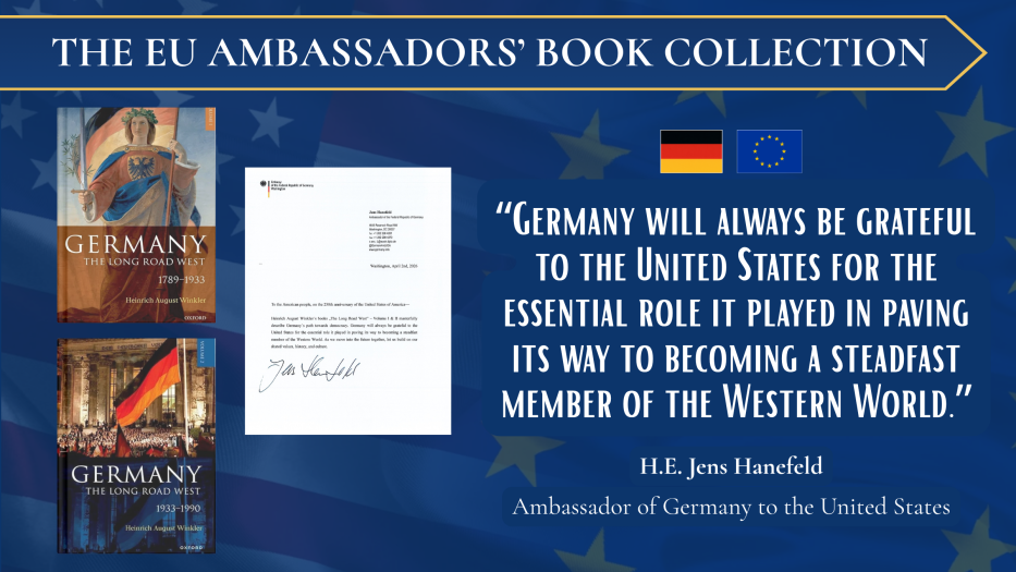 Book cover and letter from German Ambassador to US