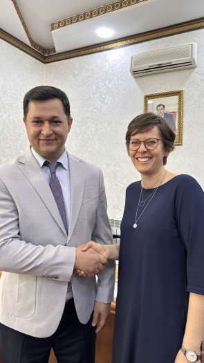 Nurullo Ruzi – Head of Intern Dep, TJ MinTransport, & Judith Blank – Head of TCTC CDP/TFCA Programme