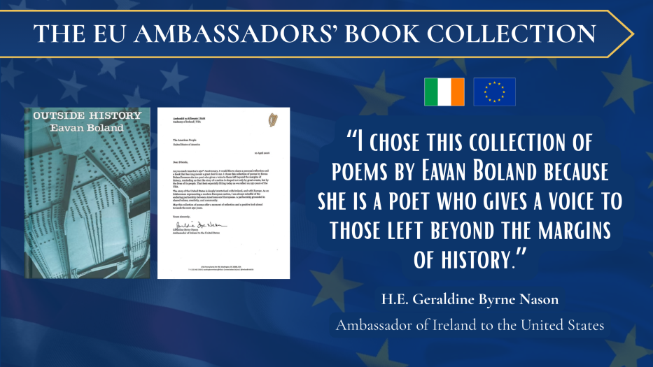 Book cover and letter from Irish Ambassador to US