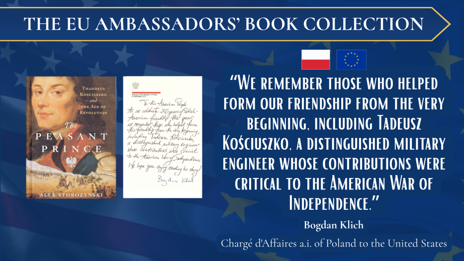 Book cover and letter from Polish Ambassador to US